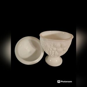 Avon Milk Glass Egg Candy Dish